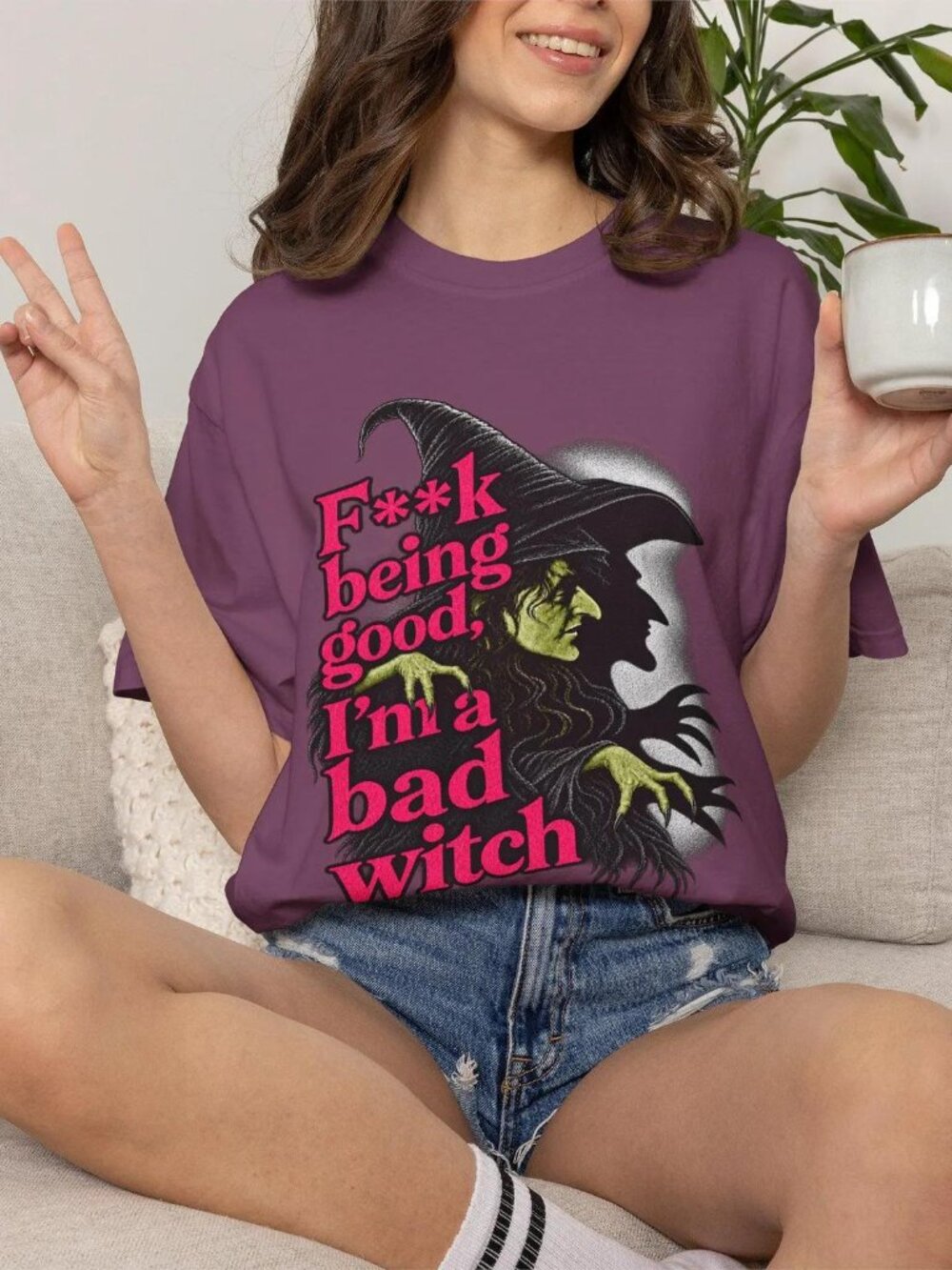 Witch Shirt, F Ck Being Good I'M A Bad Witch Tee, S Halloween Shirt